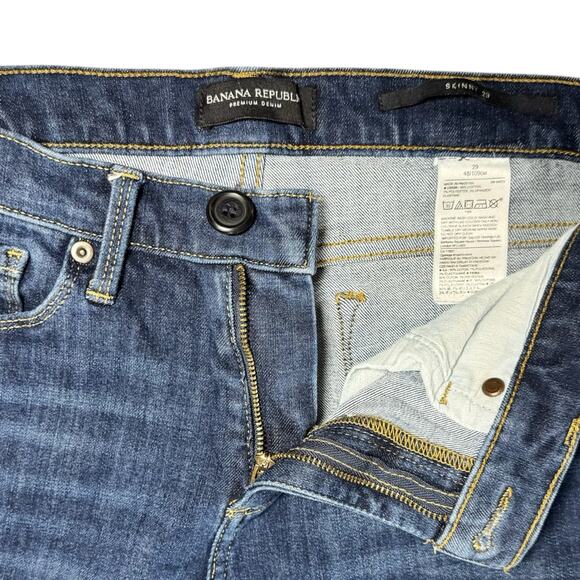 Banana Republic Women's Premium Denim Classic Mid Rise Skinny Jeans - Size 29 - Picture 7 of 8